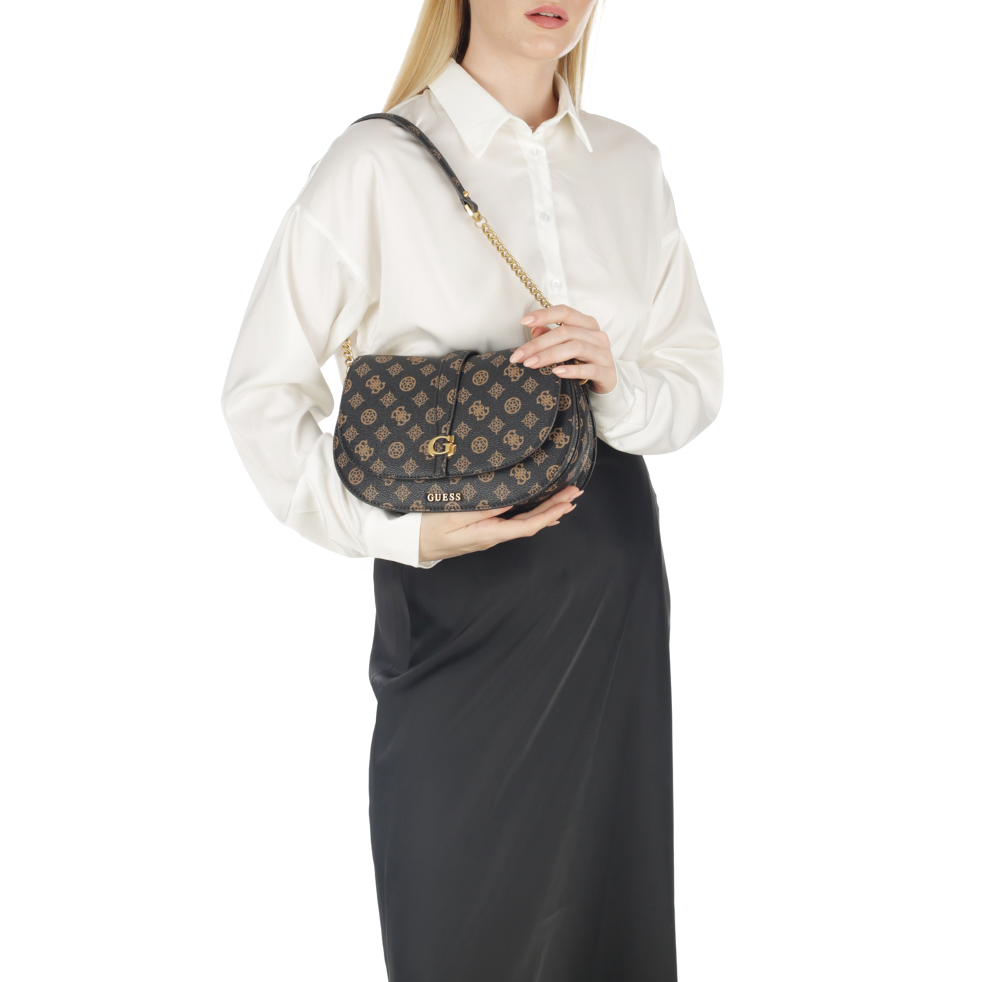 Сумка с ручкой-цепью Guess Kuba