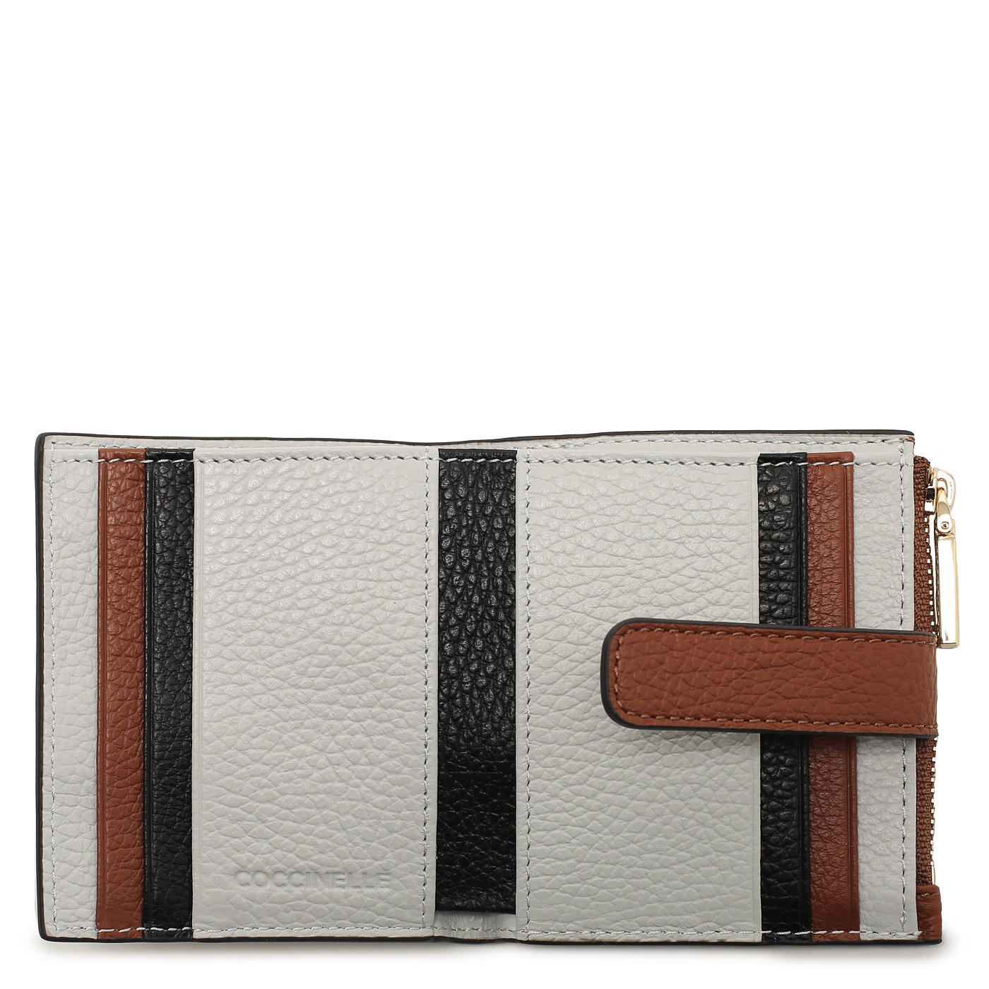 Портмоне складное на кнопке Coccinelle Metallic Tricolor