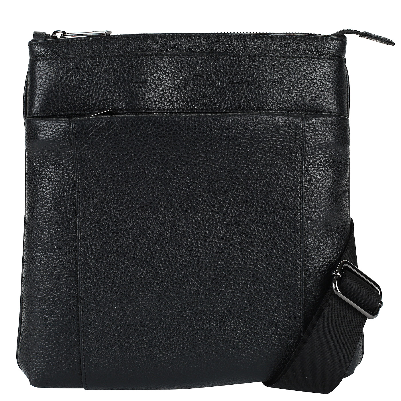 Ripani Мужская сумка-планшет из черной кожи