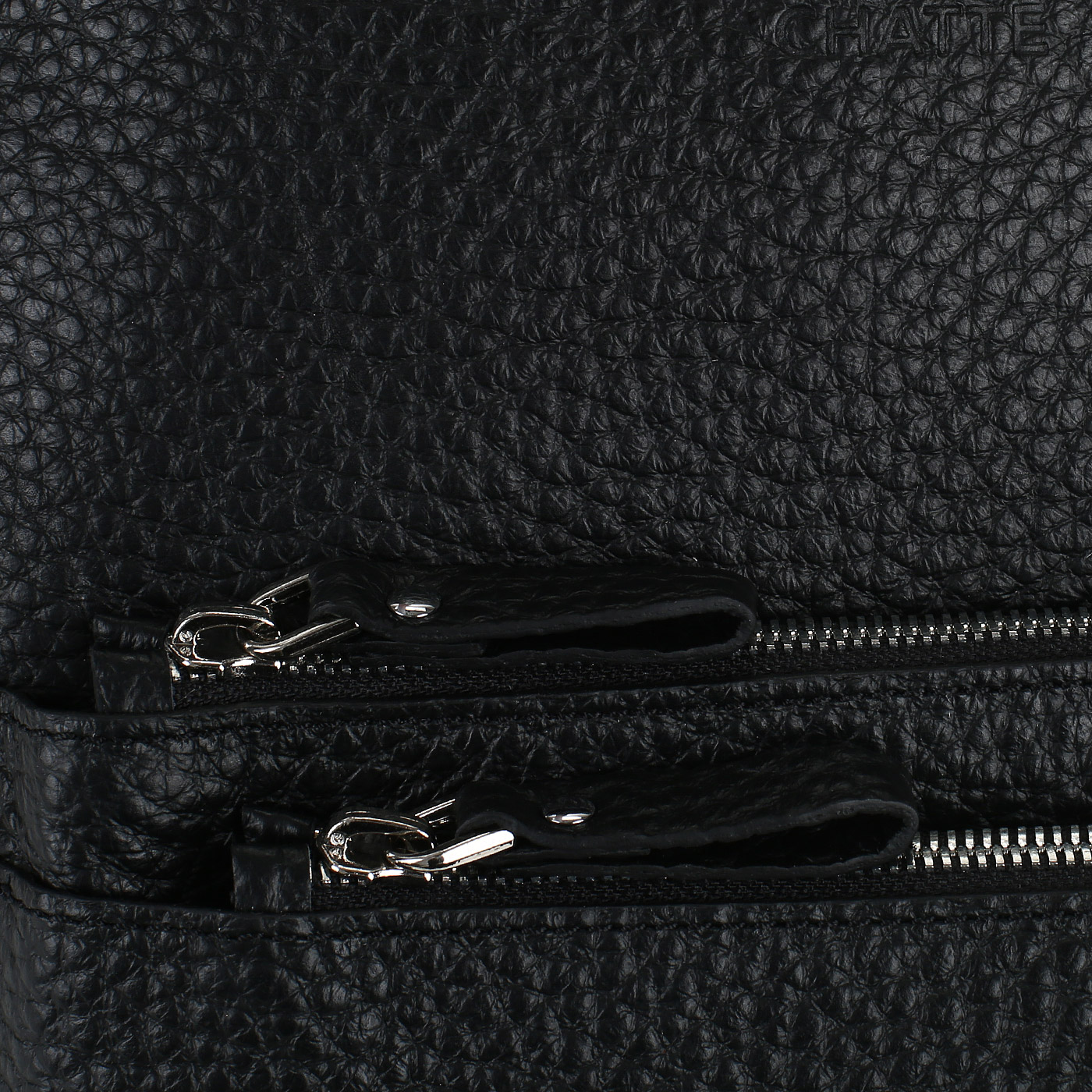 Черный кожаный рюкзак Chatte 