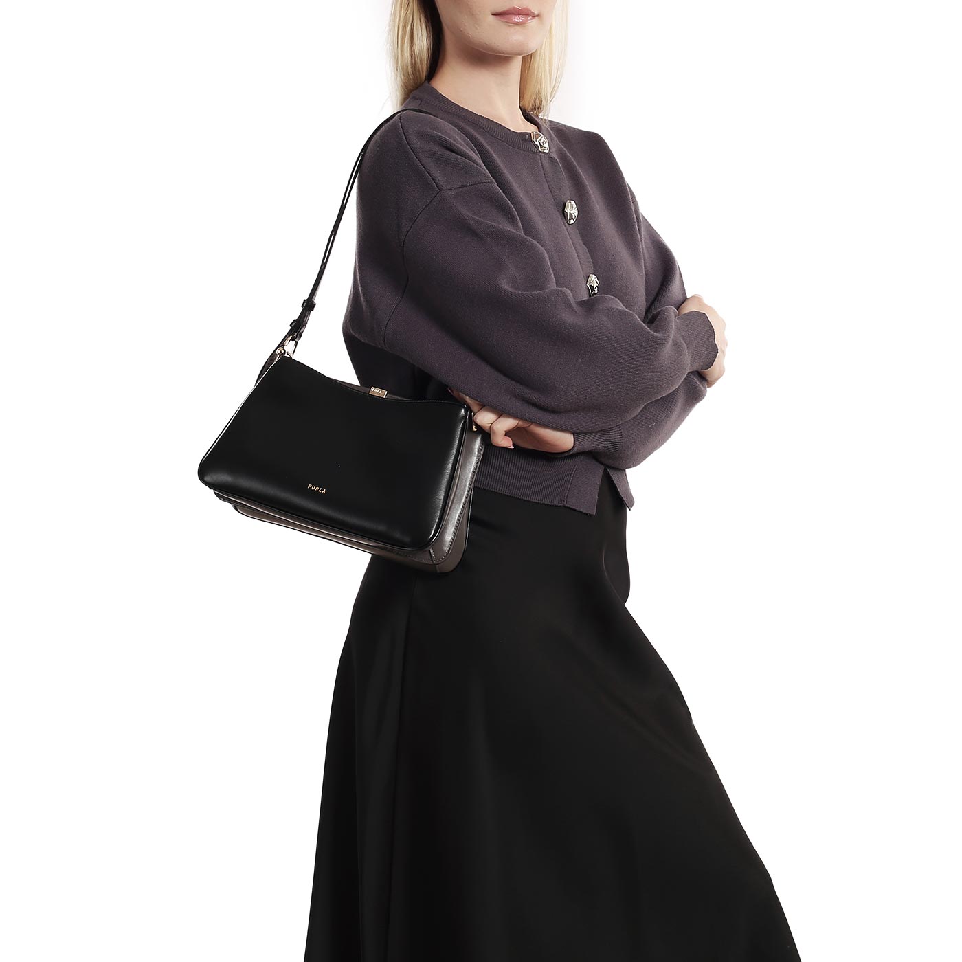 Кожаная сумка Furla Agata