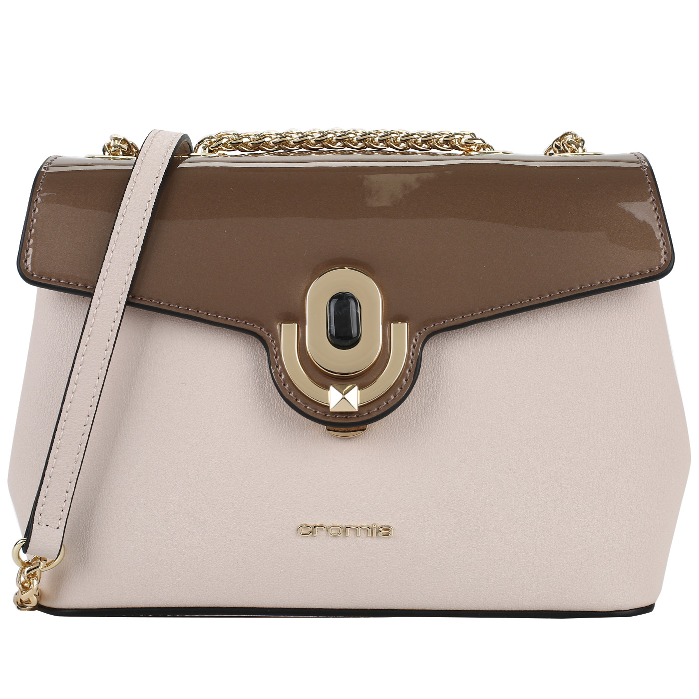 Cromia Кожаная сумочка с ремешком на цепочке