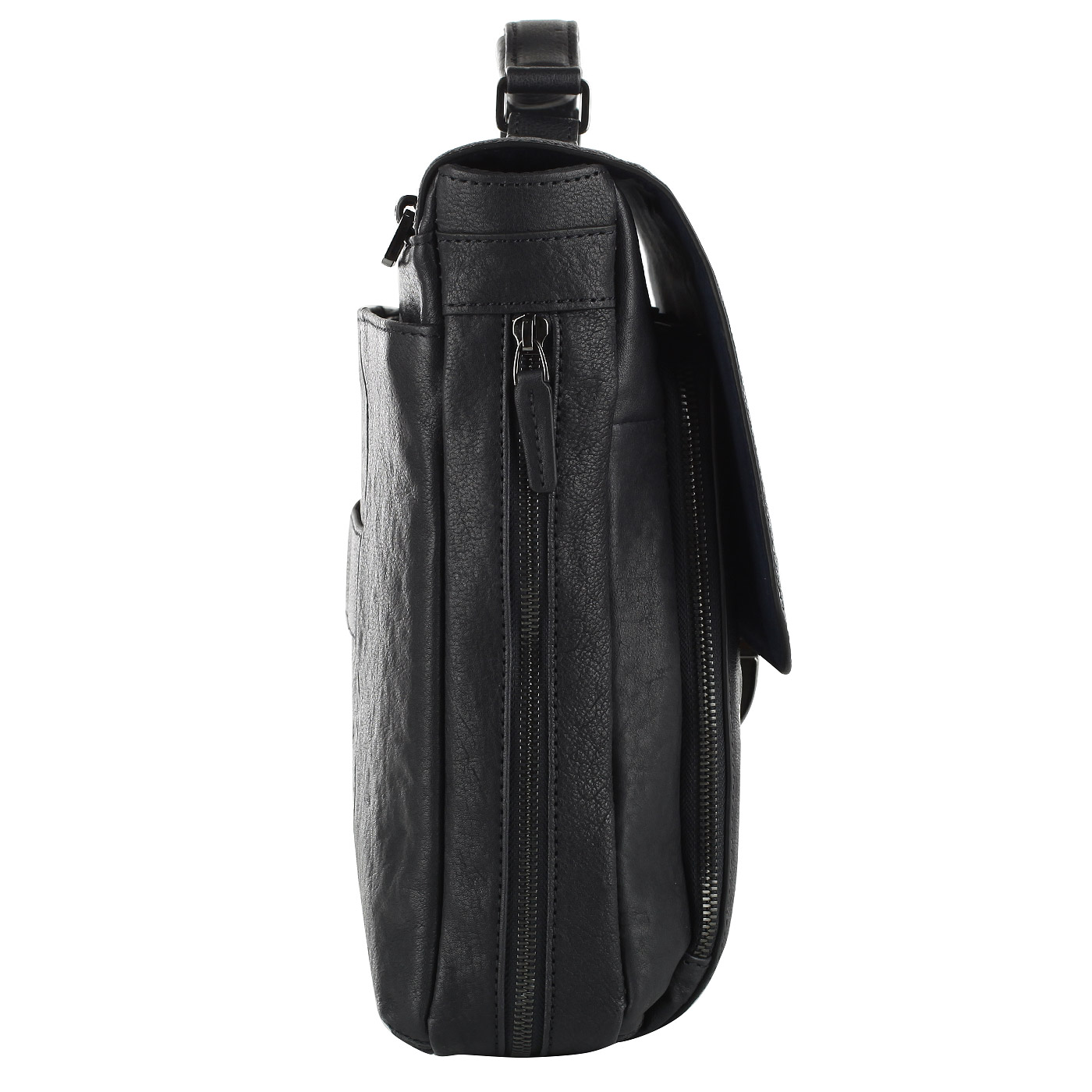 Мужской кожаный портфель с плечевым ремешком Piquadro Black square