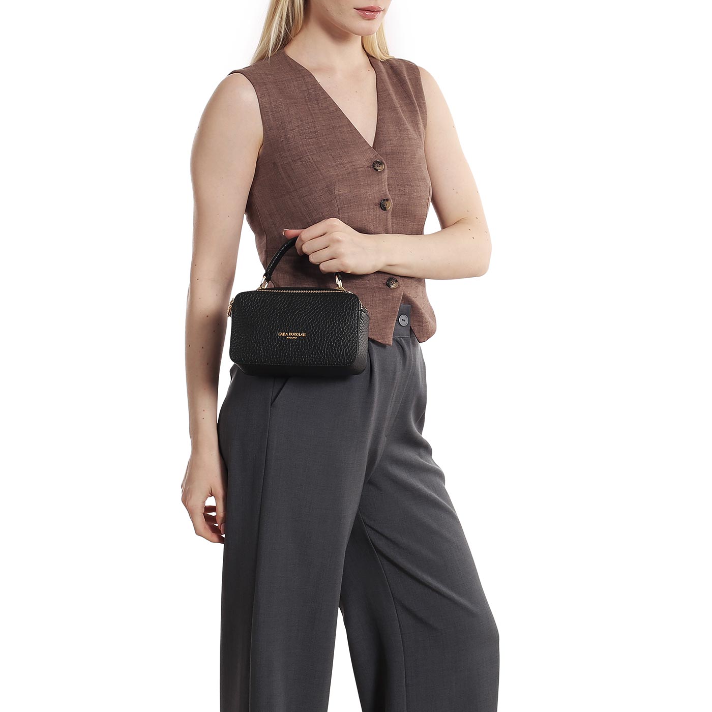 Кожаная сумка Sara Burglar Arianna Safari