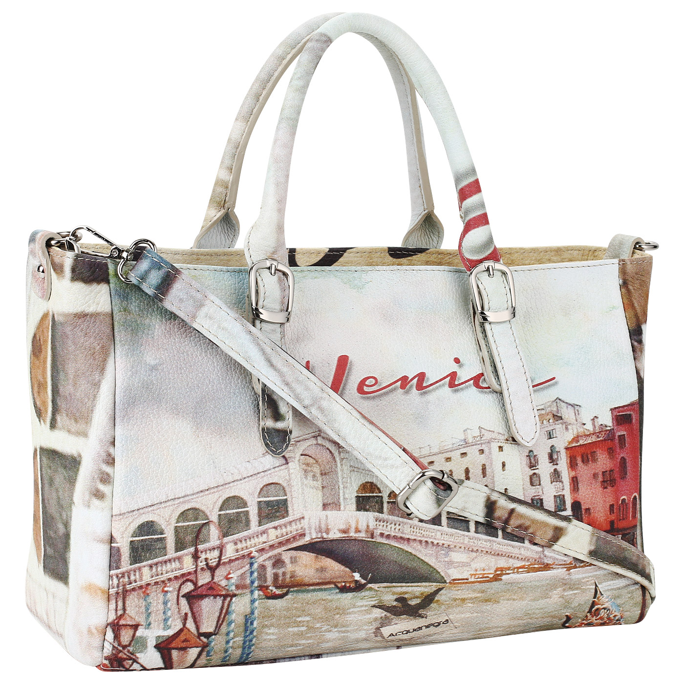 Кожаная сумка на молнии Acquanegra Venice