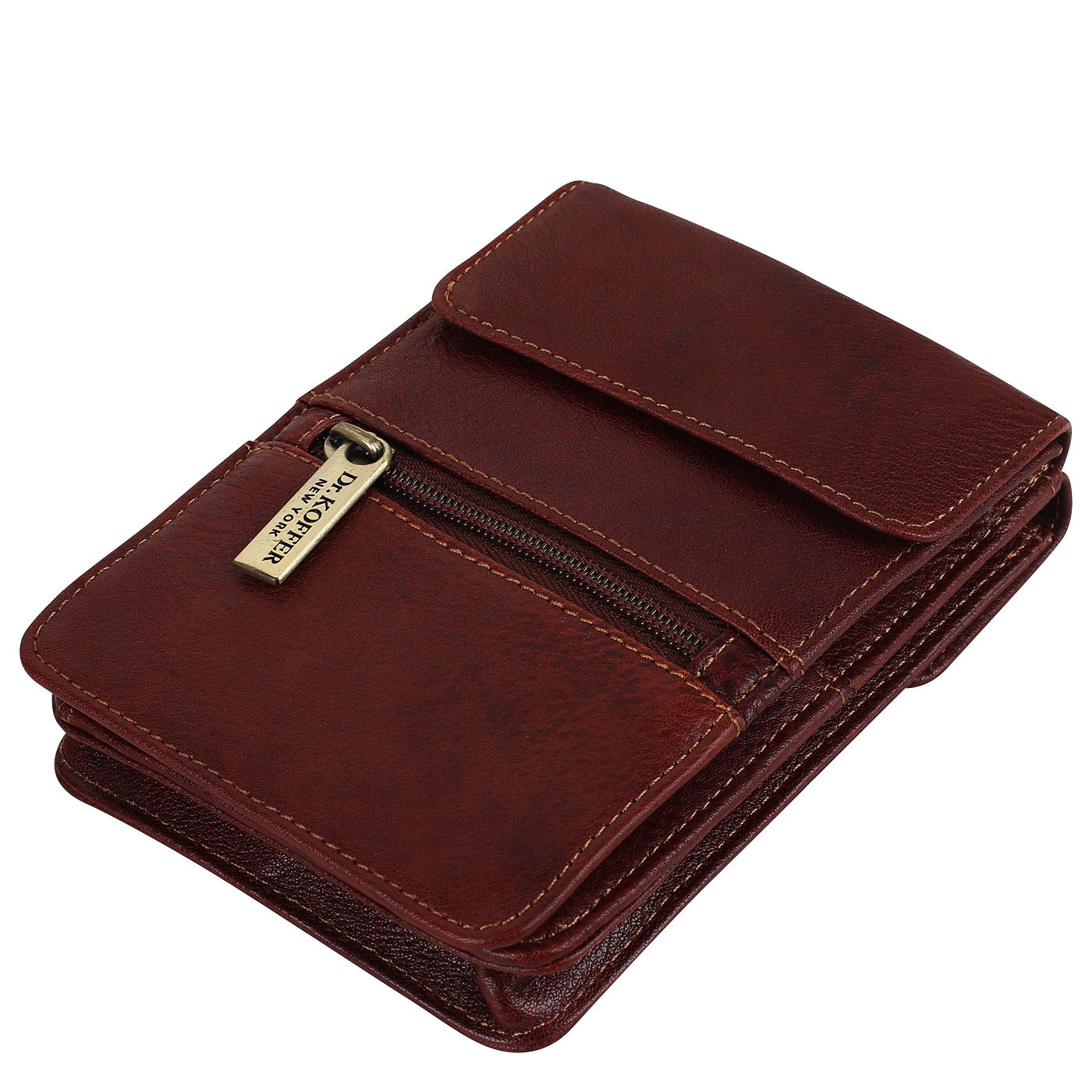 Кожаный шейный кошелёк Dr. Koffer 