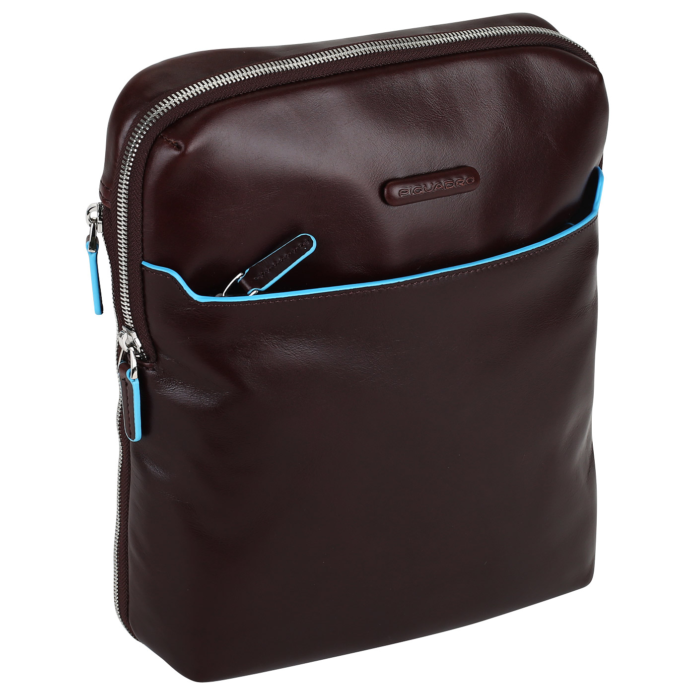 Кожаная сумка-планшет Piquadro Blue square