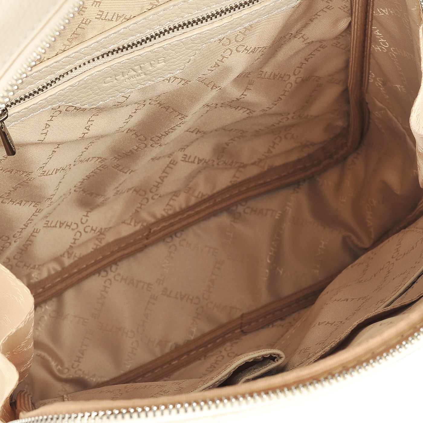 Женский кожаный рюкзак с принтом Chatte 