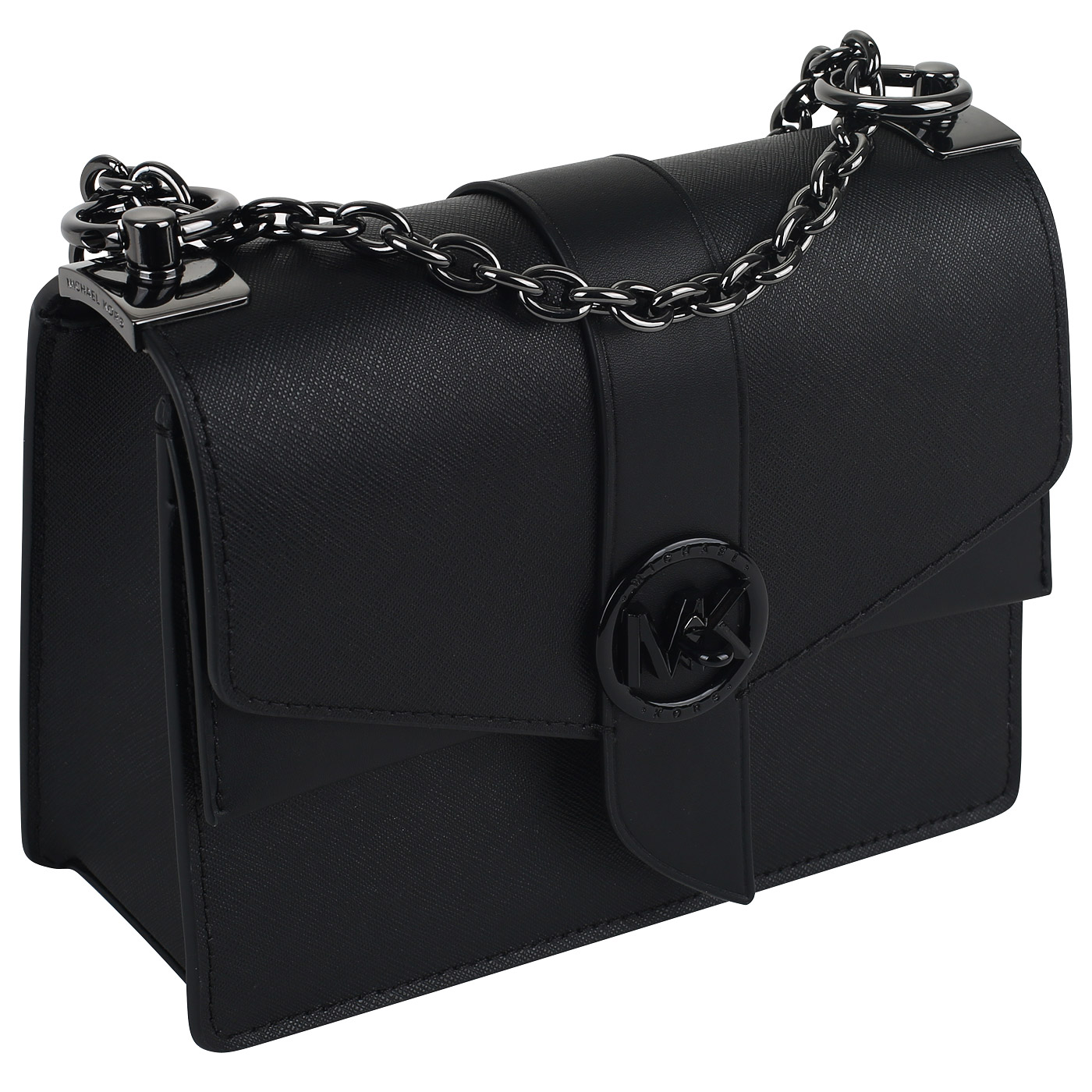 Чёрная сафьяновая сумочка Michael Kors Greenwich