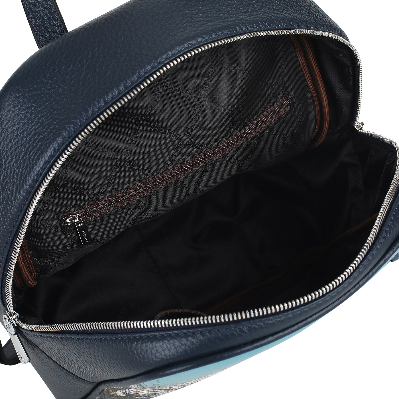 Кожаный рюкзак с принтом Chatte Lille