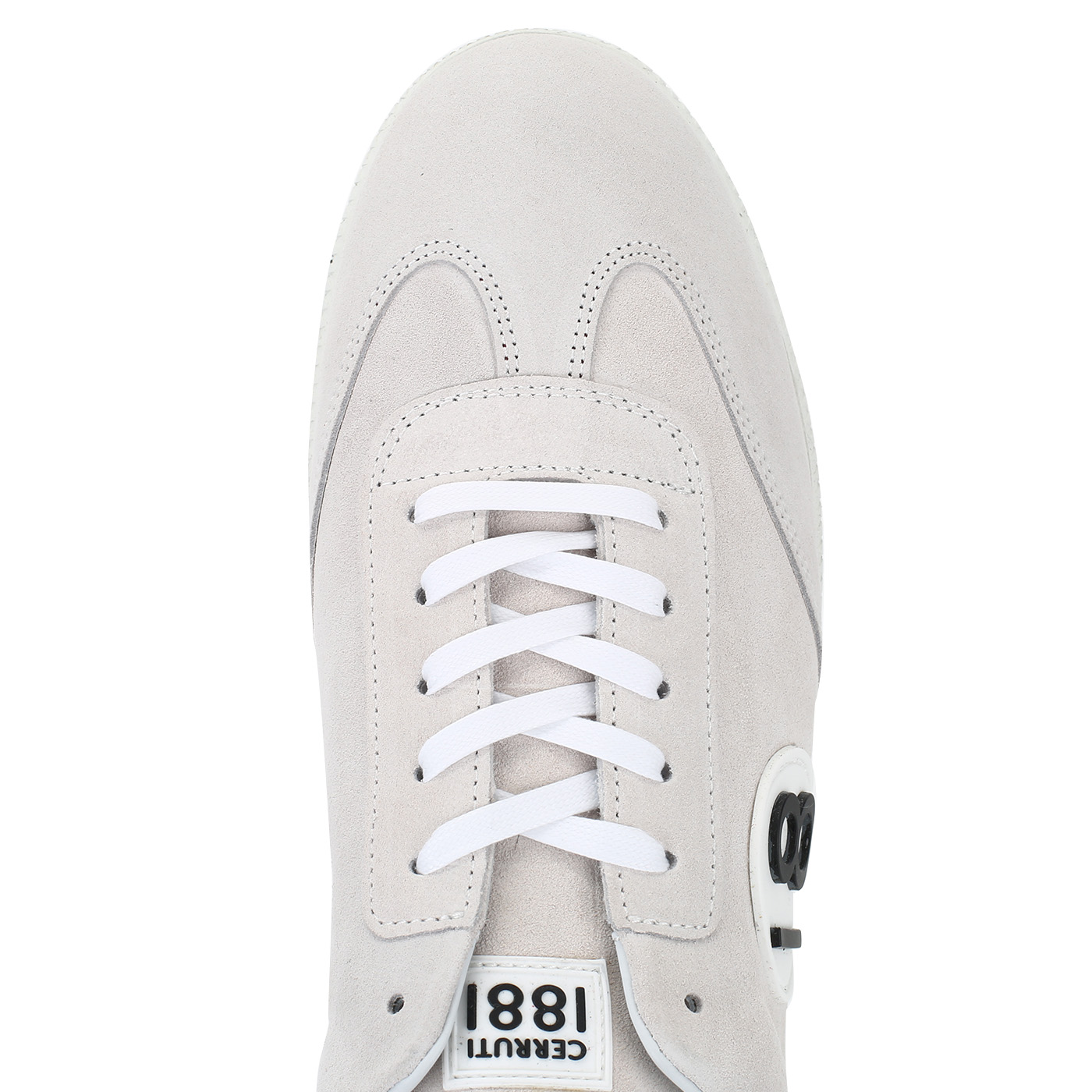 Белые замшевые кроссовки Cerruti 1881 