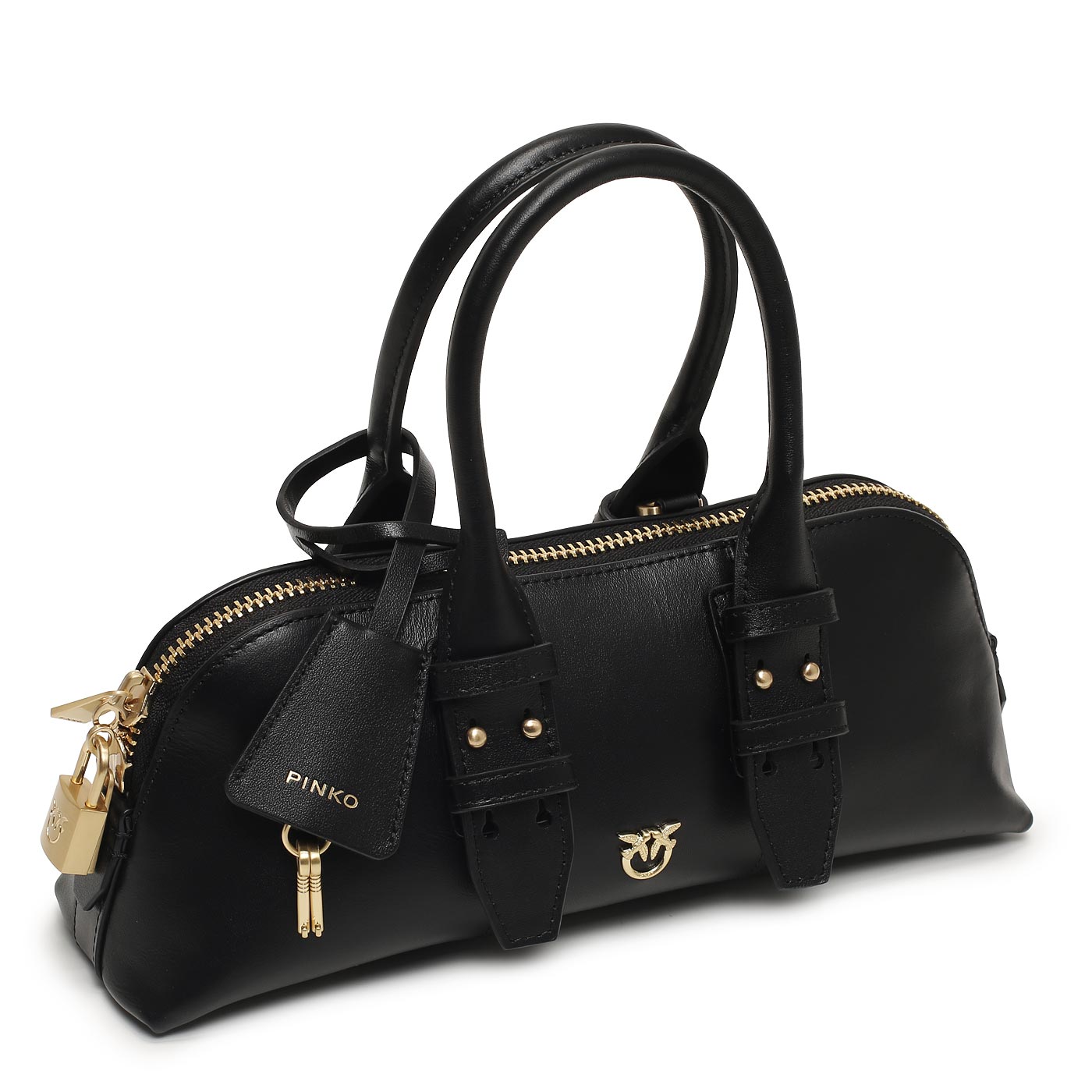 Кожаная сумка Pinko Bowling bag