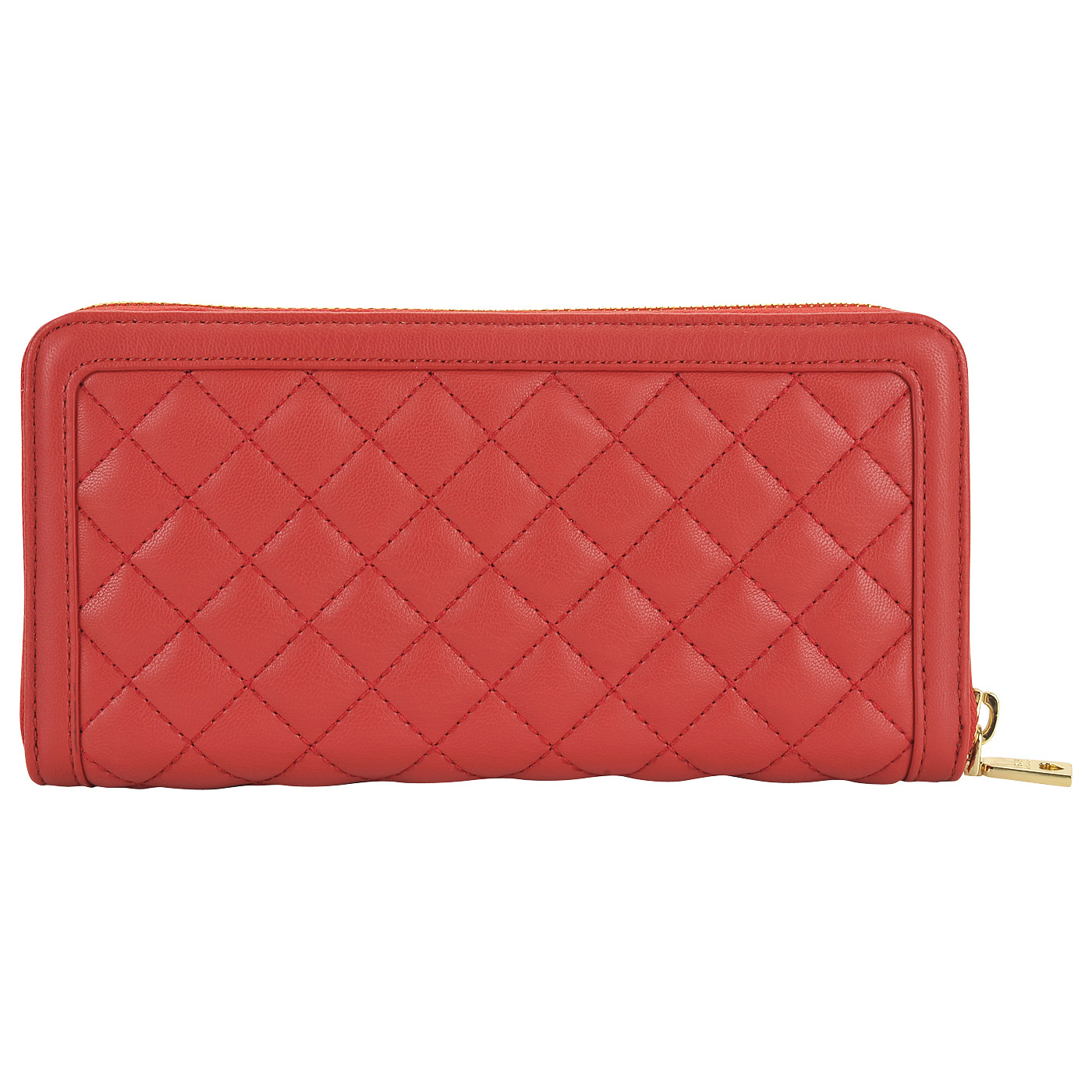 Женское стеганое портмоне красного цвета Love Moschino Super Quilted