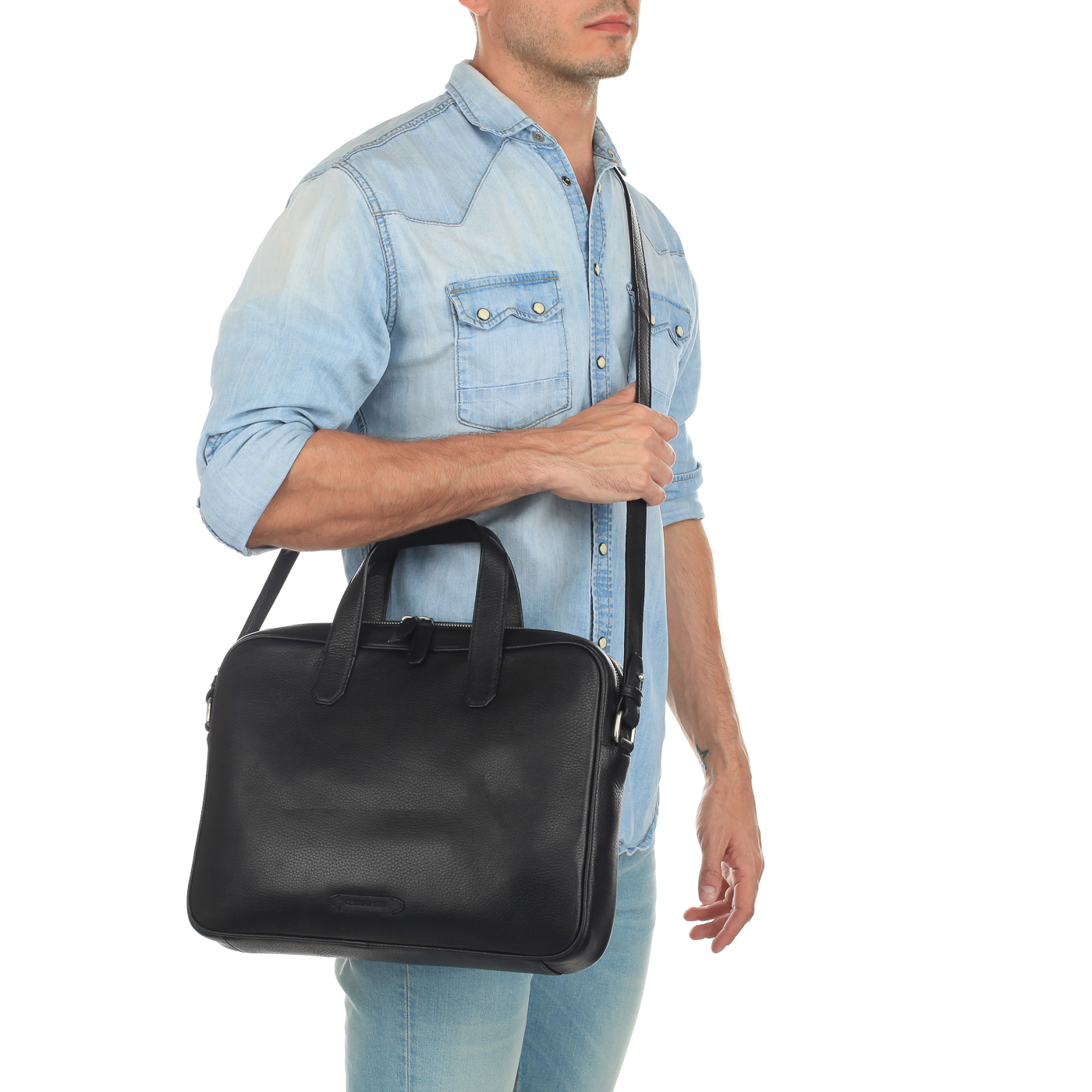 Мужская деловая сумка из кожи с отделением для ноутбука Cerruti 1881 Cerrutis