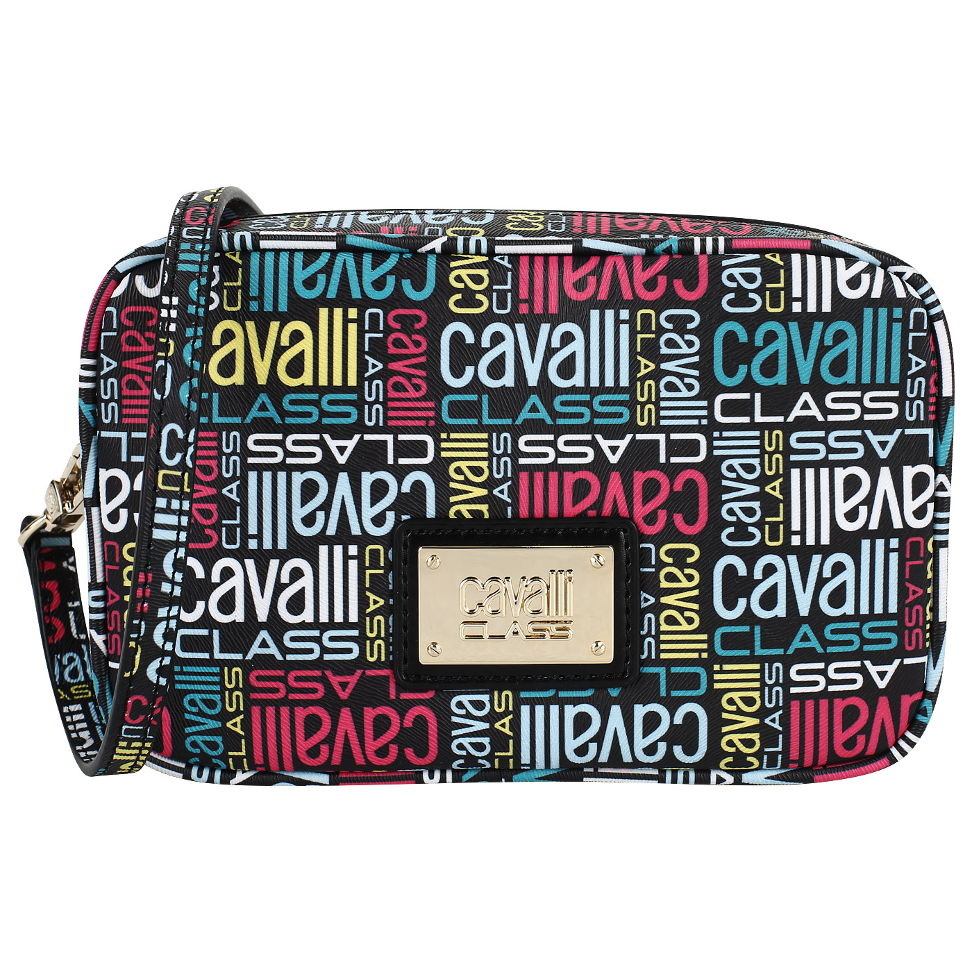 Cavalli Class Тисненая сумочка с двумя ремнями