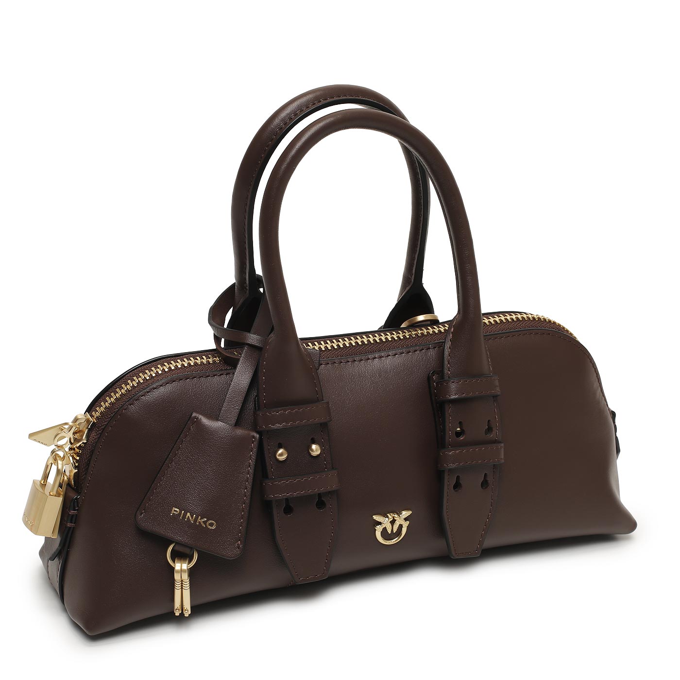 Кожаная сумка Pinko Bowling bag